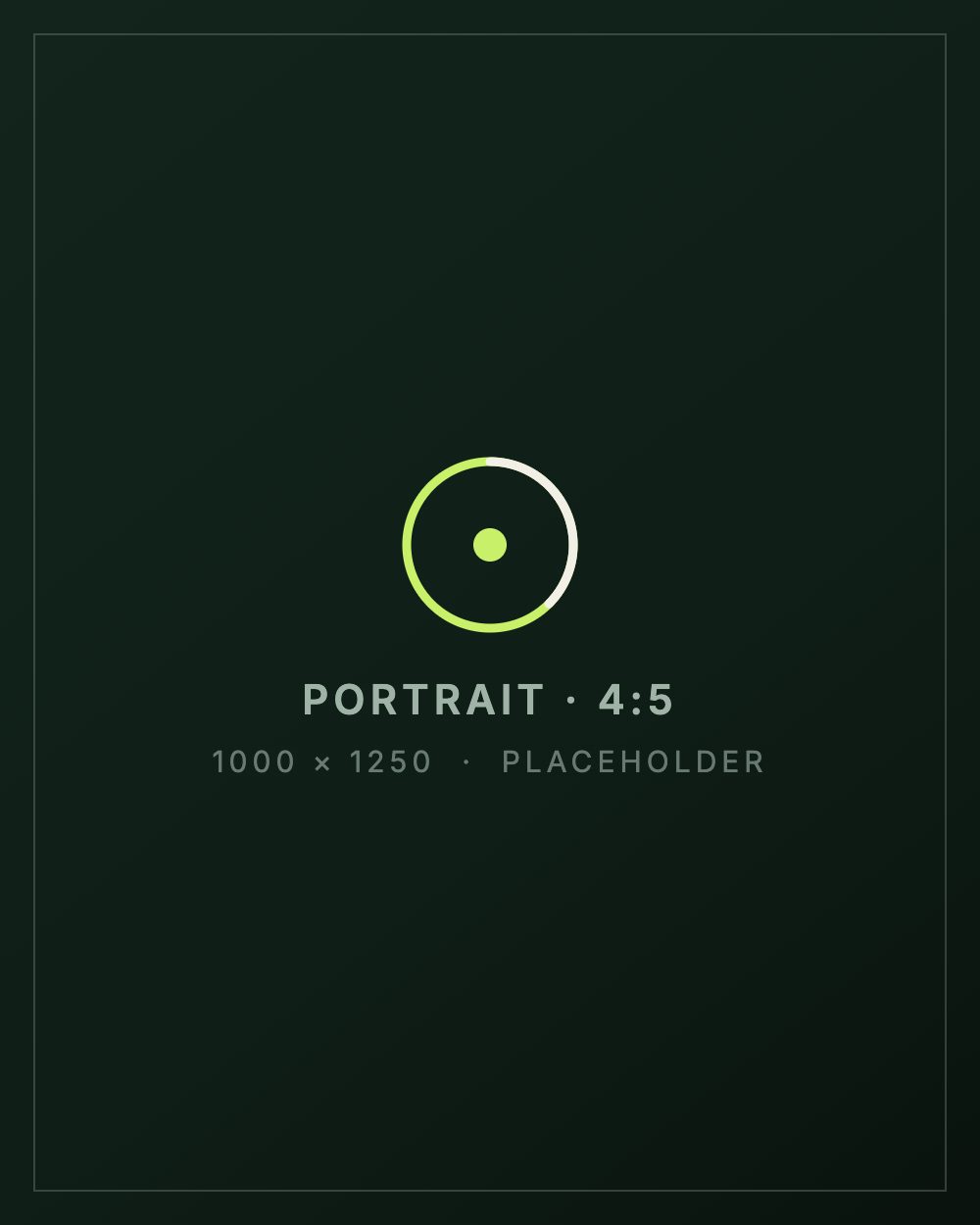 Placeholder graphic marking a portrait image slot — final photography to be supplied